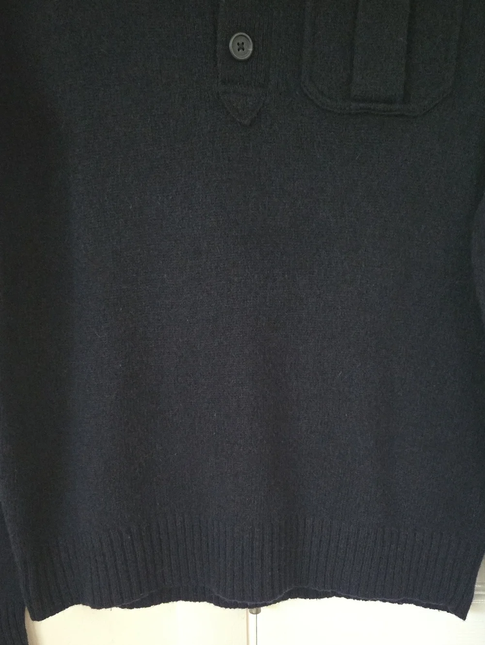 J. Crew Men’s Lambswool Shawl Collar Knit Sweater Navy Size Small NWOT